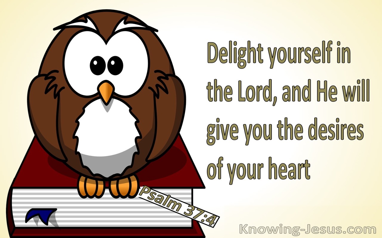 Psalm 37:4 Delight Thyself In The Lord (gold)